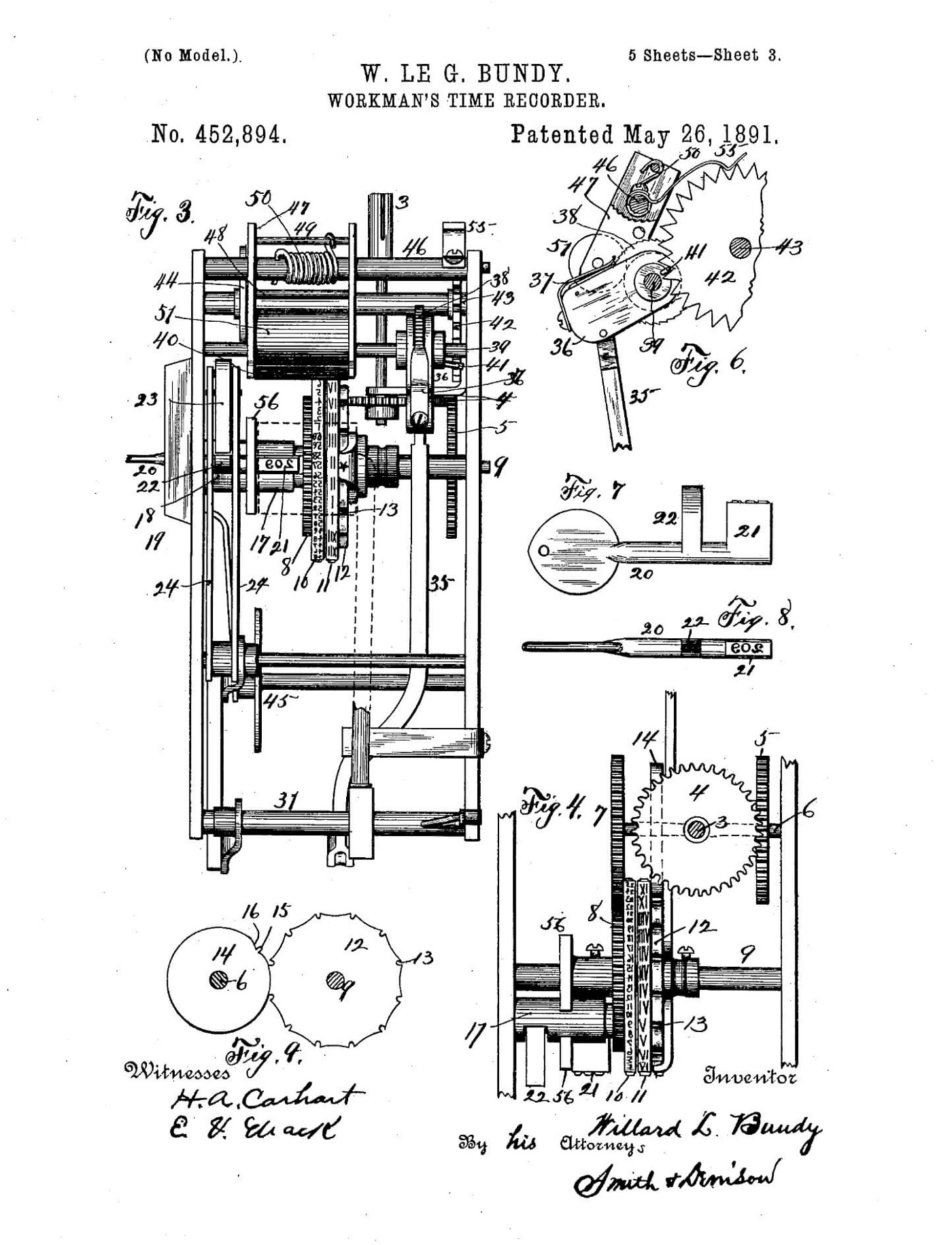 Progetto brevetto meccanismo macchina del tempo poi orologio timbracartellino