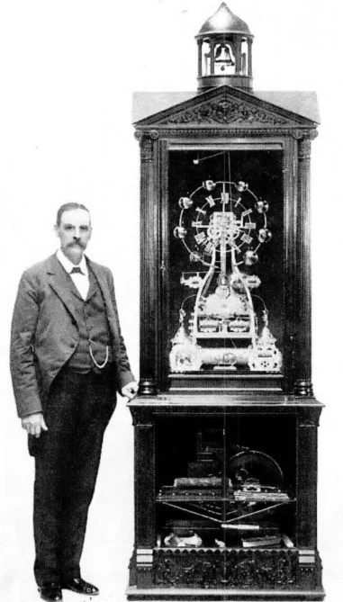 Willard Legrand Bundy il modello timbracartellino in legno denominato orologio millenario.