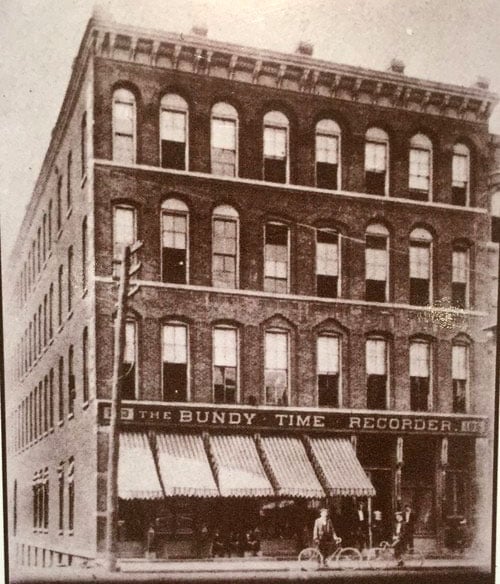 Bundy Manufacturing Company in Water Street 183-185 nel centro di Binghamton, New York